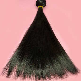 Волосы для кукол прямые Темный шоколад (№ 28) длина 20 см