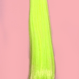 Кукольный парик прямые волосы Ярко салатовый (№ 40) длина 25 см