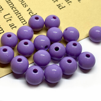Бусины Шар пластик 8 мм Ø 1,8 мм +-25 г (±90 шт.) лавандовый