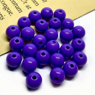 Бусины Шар пластик 8 мм Ø 1,8 мм +-25 г (±90 шт.) фиолетовый