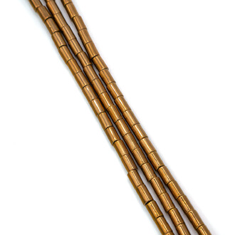 Бусины Боченок Гематит 3х5 мм Коричневый 40 см +-80 шт.