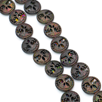 Бусины Дерево Гематит 12 мм Коричневый 10 шт.