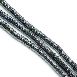 Бусины Шайба Гематит 6х2 мм Серый 40 см +-190 шт.