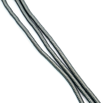 Бусины Шайба Гематит 3х1 мм Серый 40 см +-360 шт.