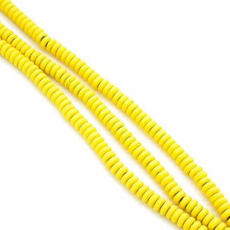 Бусины Рондель Гематит 4х2 мм Желтый матовый 40 см +-190 шт.