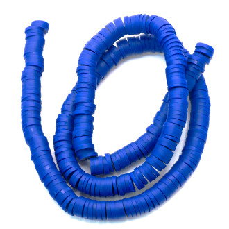 Бусины из полимерной глины Круг 6х1 мм Синий 40 см (+-350 шт.)