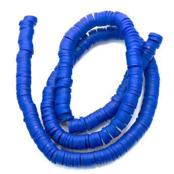 Бусины из полимерной глины Круг 6х1 мм Синий 40 см (+-350 шт.)