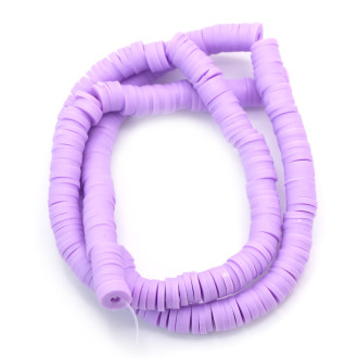 Бусины из полимерной глины Круг 6х1 мм Сиреневый 40 см (+-350 шт.)