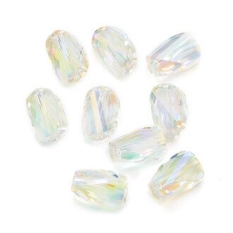 Бусины Хрусталь спираль 4х9 мм Ø 1,3 мм Прозрачный АВ 10 шт.