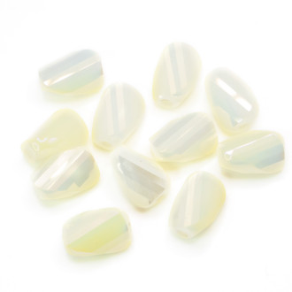 Бусины Хрусталь спираль 4х9 мм Ø 1,3 мм Молочный АВ 10 шт.