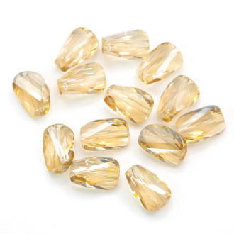 Бусины Хрусталь спираль 4х9 мм Ø 1,3 мм Бежевый 10 шт.