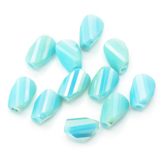 Бусины Хрусталь спираль 4х9 мм Ø 1,3 мм Голубой АВ 10 шт.