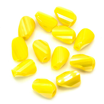 Бусины Хрусталь спираль 4х9 мм Ø 1,3 мм Желтый АВ 10 шт.