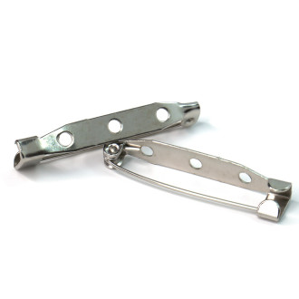 Основа для броши булавка 3 отверстия 35х4 мм Платина 30 шт.