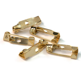 Основа для броши булавка 1 отверстие 15х4 мм Золото 50 шт.