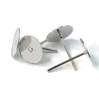 Основа для серьг Гвоздики 12х6 мм 50 пар Платиновый