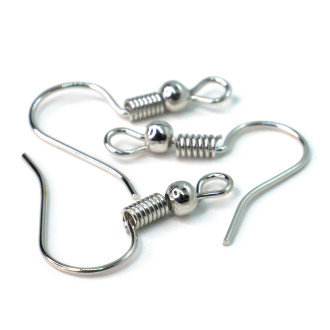 Швензы для сережек 20х18 мм Платина 50 пар