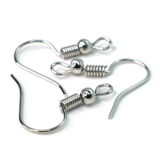 Швензы для сережек 20х18 мм Платина 50 пар