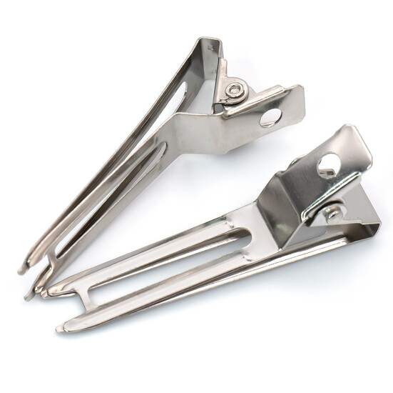 Основа для заколки двойная Лягушка 48х9 мм Платина 10 шт.