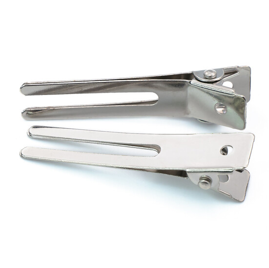 Основа для заколки двойная 46х10 мм Платина 10 шт.