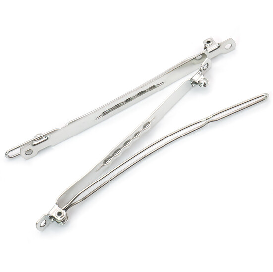 Основа для шпильки автомат прямокутна з двома отворами 50х5 мм Платина 10 шт.