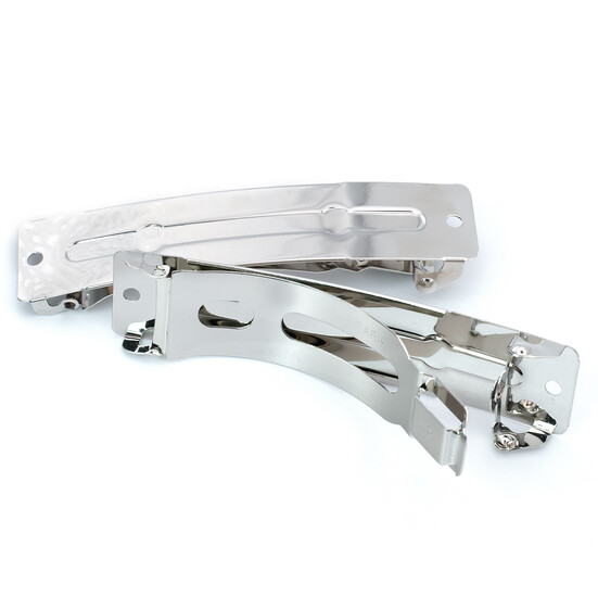 Основа для шпильки автомат Clip Paris прямокутна з двома отворами 84х19 мм Платина 1 шт.