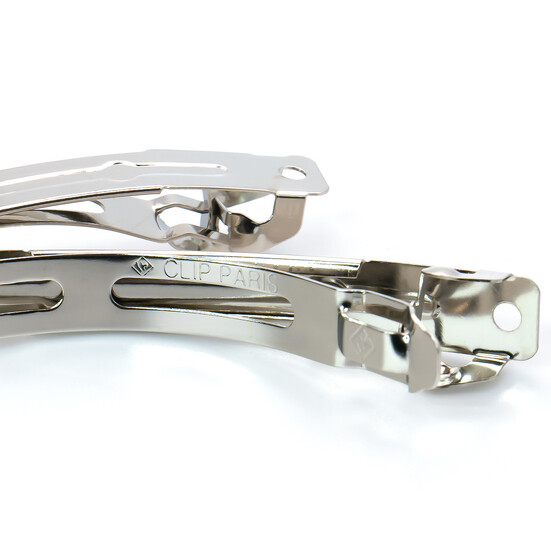 Основа для шпильки автомат Clip Paris прямокутна з двома отворами 70х10 мм Платина 1 шт.