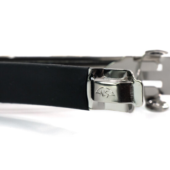 Основа для заколки автомат прямоугольная с силиконовой защитой 97х11 мм Платина 1 шт.