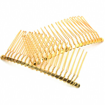 Основа для гребешка 20 зубчиков 80х37 мм Золото 1 шт.