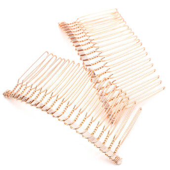 Основа для гребешка 20 зубчиков 80х37 мм Розовое золото 1 шт.