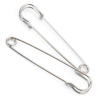 Булавка основа для броши 70х15 мм Платина 10 шт.