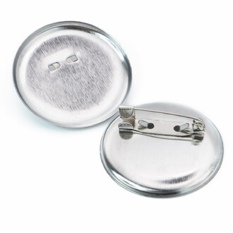 Основа для броши булавка с круглой платформой 2 отверстия 30 мм Платина 10 шт.