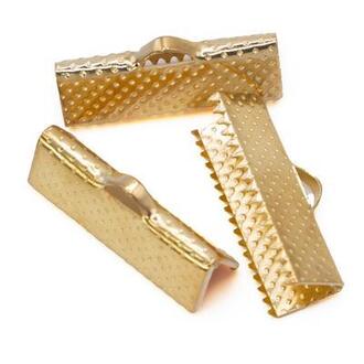 Окончание зажим для лент 20х7 мм Золото +-30 шт.