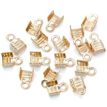 Окончание зажим для шнуров 4х7 мм Золото +-200 шт.