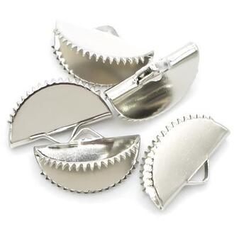 Окончание зажим для лент 20х13 мм Платина +-30 шт.