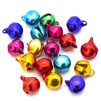 Бубенчик подвеска, размер 10 мм, Микс цветов, 50 шт.