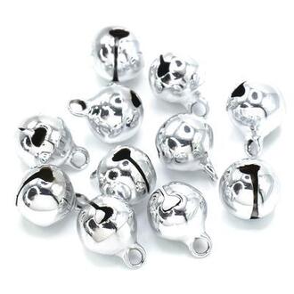 Бубенчик подвеска, размер 8мм, цвет Серебро, 20шт.