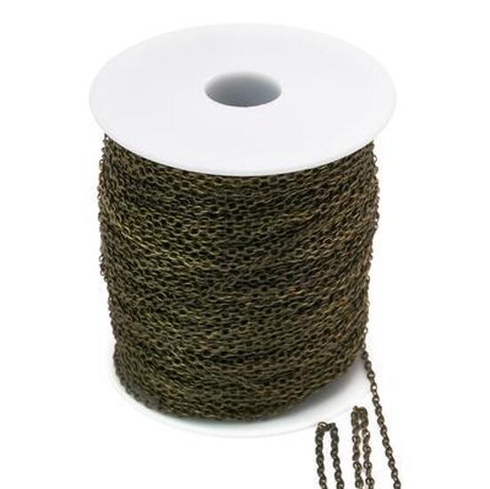 Цепь для рукоделия 2,1х3х0,6 мм Бронза 1 метр