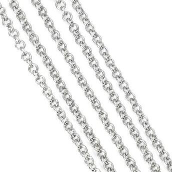 Цепь для рукоделия круглое звено 2 мм Платина 1 метр