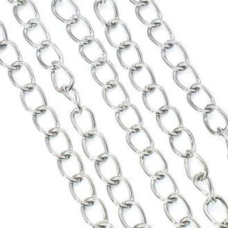 Цепь из нержавеющей стали паянная 3х4 мм Платина 1 метр
