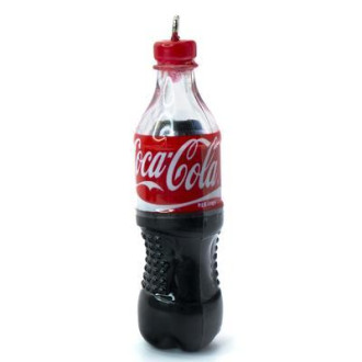Подвеска, брелок в виде бутылки CocaCola, размер 70х18мм, 1шт.