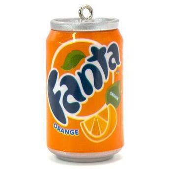 Подвеска, брелок в виде банки Fanta, размер 45х23мм, 1шт.
