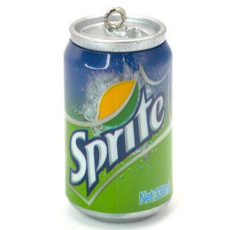 Подвеска, брелок в виде банки Sprite, размер 45х23мм, 1шт.