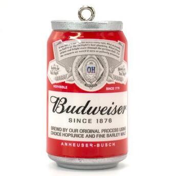 Подвеска, брелок в виде банки Budweiser, размер 45х23мм, 1шт.
