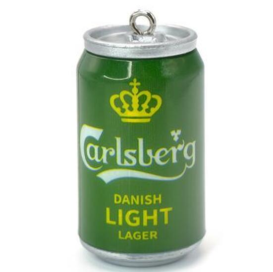Подвеска, брелок в виде банки Carlsberg, размер 45х23мм, 1шт.
