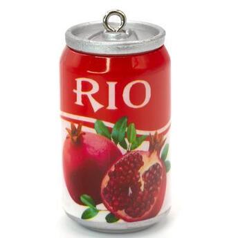 Подвеска, брелок в виде банки RIO гранат, размер 45х23мм, 1шт.
