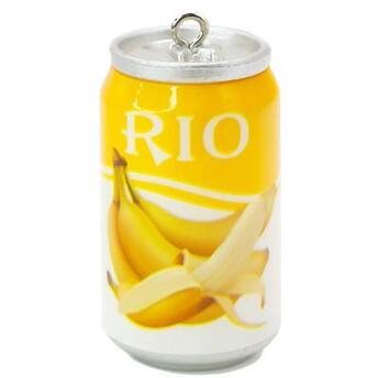 Подвеска, брелок в виде банки RIO банан, размер 45х23мм, 1шт.