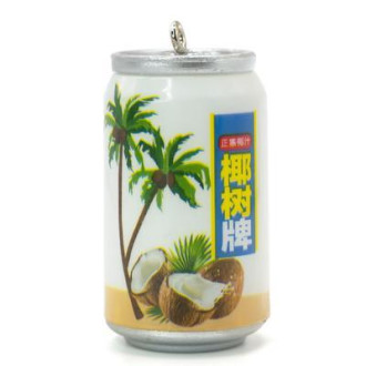 Подвеска, брелок в виде банки Coconut, размер 45х23мм, 1шт.