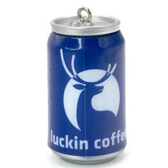 Подвеска, брелок в виде банки Luckin coffet, размер 45х23мм, 1шт.