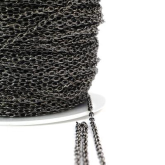 Цепь для рукоделия 2,1х3 мм Черный 1 метр